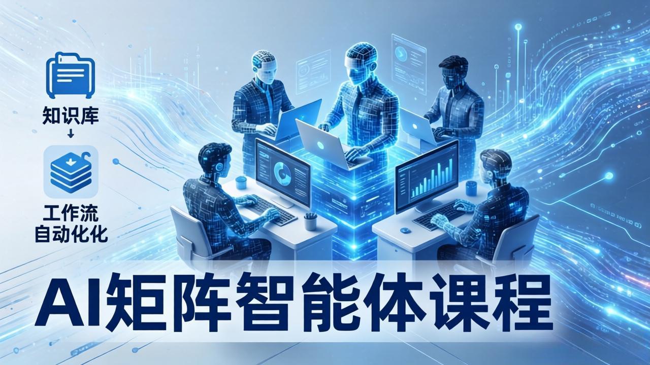 AI矩阵智能体实战:100个数字员工批量生产内容,文本知识库+工作流自动化全搞定-好耶资源