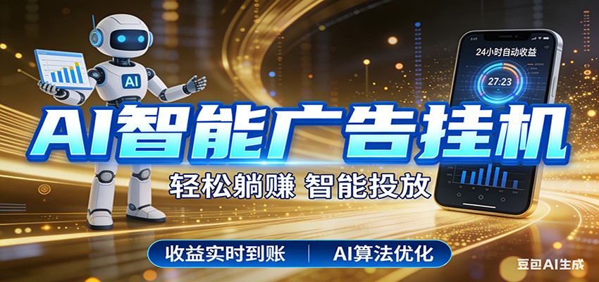 智能广告挂机新时代，利用碎片化时间实现稳定被动收益，AI帮你持续盈利-好耶资源