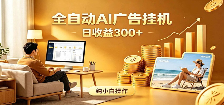 AI风口项目，全程解放双手，后台自动运行赚取收益，每天稳定收益300+-好耶资源