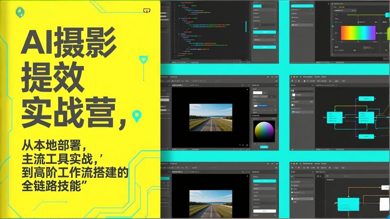 AI+摄影提效实战营，从本地部署，主流工具实战，到高阶工作流搭建的全链路技能-好耶资源
