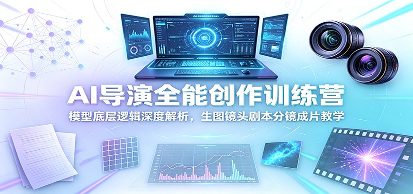 AI导演全能创作训练营:模型底层逻辑深度解析,生图镜头剧本分镜成片教学-好耶资源