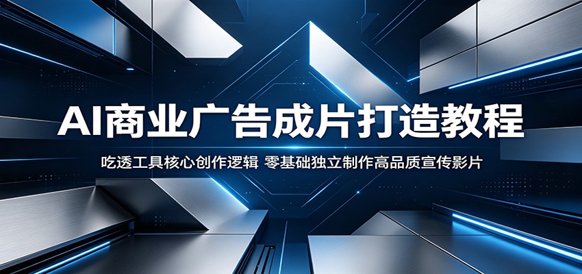 AI商业广告成片打造教程：吃透工具核心创作逻辑，零基础独立制作高品质宣传影片-好耶资源