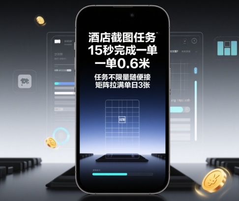 酒店截图任务，15秒完成一单，一单0.6米，任务不限量随便接，矩阵拉满单日3张【揭秘】-好耶资源
