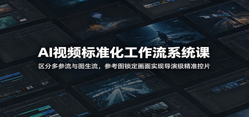 AI视频标准化工作流系统课：区分多参流与图生流，参考图锁定画面实现导演级精准控片-好耶资源