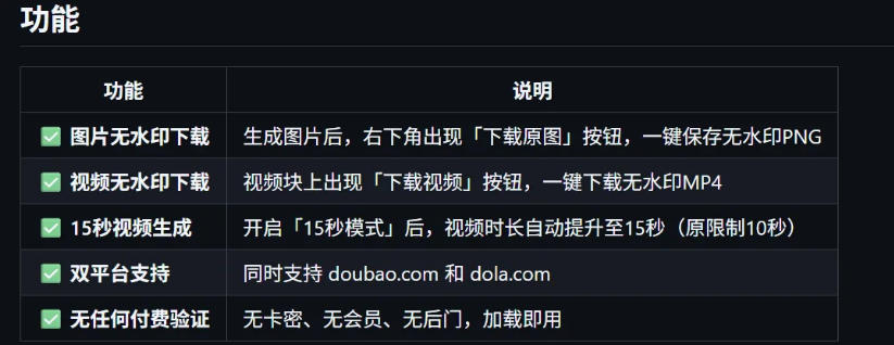 豆包生成15秒视频——浏览器插件,开源免费,纯净无验证,无需任何激活码-好耶资源
