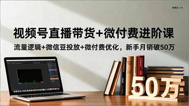 视频号直播带货+微付费进阶课：流量逻辑+微信豆投放+微付费优化，新手月销破50万-好耶资源