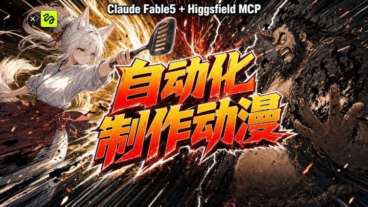 AI自动化动漫制作!Claude Fable 5接入Higgsfield MCP,直接生成完整创意内容-好耶资源