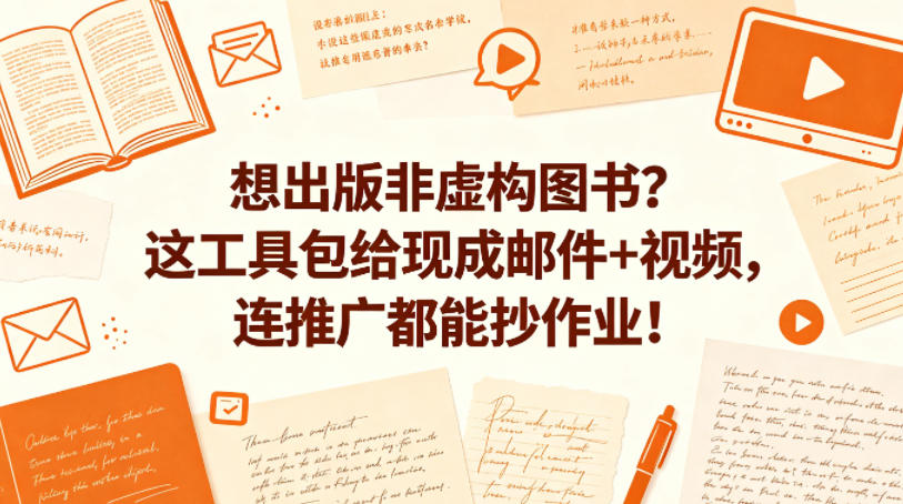 想出版非虚构图书？这工具包给现成邮件+视频，连推广都能抄作业！【原创双语字幕】-好耶资源