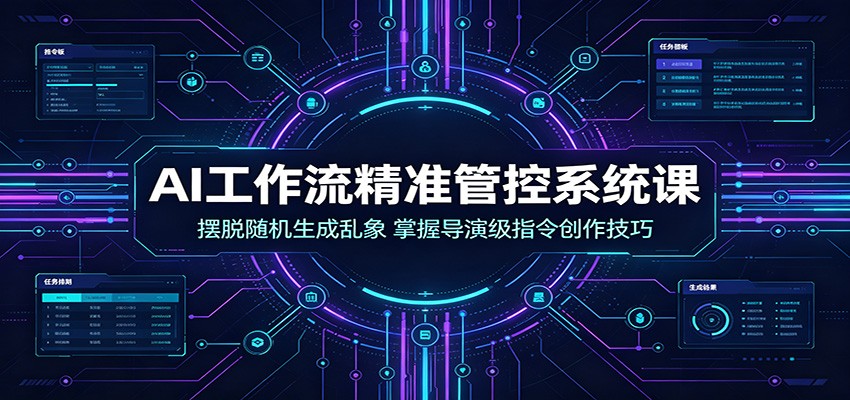 AI工作流精准管控系统课:摆脱随机生成乱象,掌握导演级指令创作技巧-好耶资源
