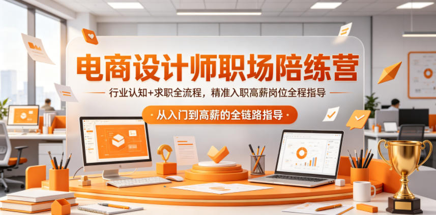 电商设计师职场陪练营，行业认知+求职全流程，精准入职高薪岗位全程指导-好耶资源