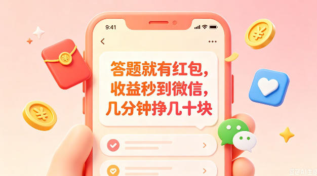 答题就有红包，收益秒到微信，几分钟挣几十块，学生党上班族宝妈都可以玩【揭秘】-好耶资源