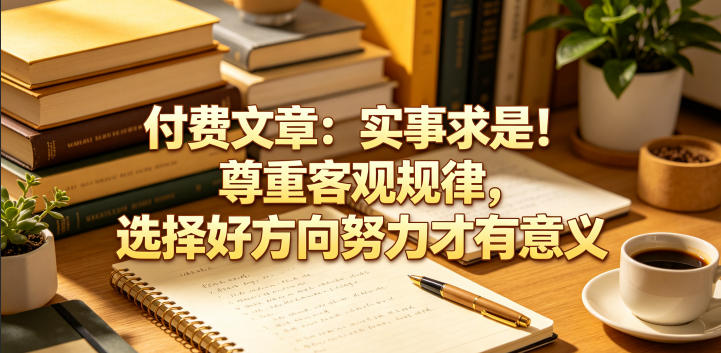 付费文章：实事求是！尊重客观规律，选择好方向努力才有意义-好耶资源