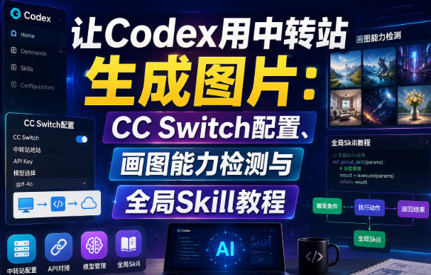 让Codex用中转站生成图片：CC Switch配置、画图能力检测与全局Skill教程-好耶资源