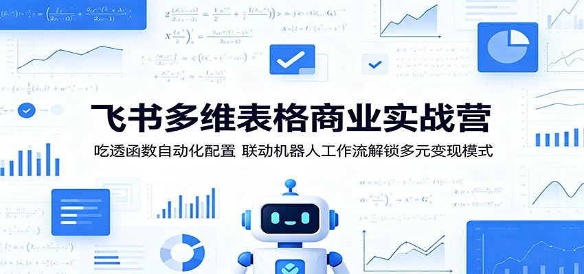 飞书多维表格商业实战营：吃透函数自动化配置，联动机器人工作流解锁多元变现模式-好耶资源