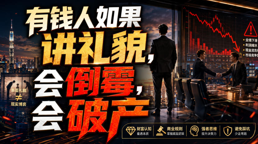 付费文章：有钱人如果讲礼貌，会倒霉，会破产-好耶资源