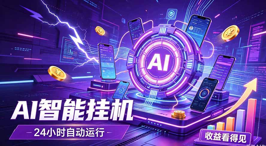 AI智能广告挂机，躺赚新模式 设备托管运行，解放双手持续变现-好耶资源