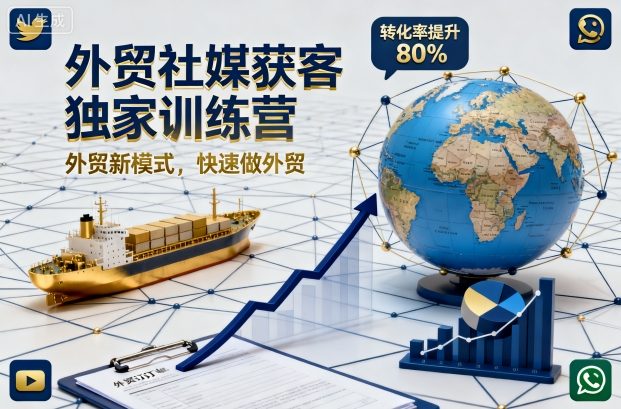 外贸社媒获客独家训练营，外贸新模式，快速做外贸(更新26年3月)-好耶资源