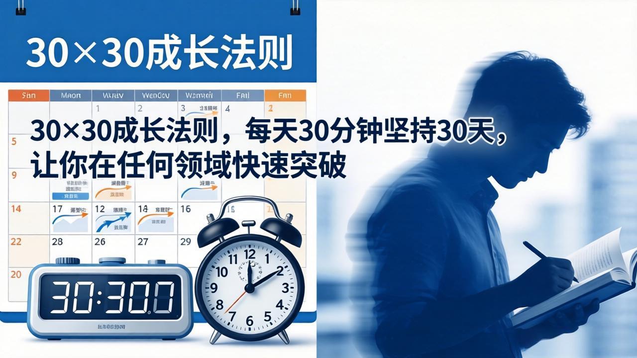 付费文章：30×30成长法则，每天30分钟坚持30天，让你在任何领域快速突破-好耶资源