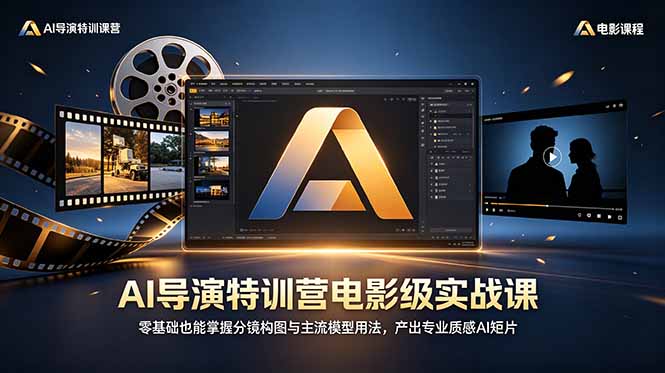 AI导演特训营电影级实战课,零基础也能掌握分镜构图与主流模型用法,产出专业质感AI短片-好耶资源