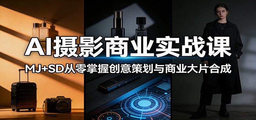 AI摄影商业实战课：MJ+SD从零掌握创意策划与商业大片合成-好耶资源