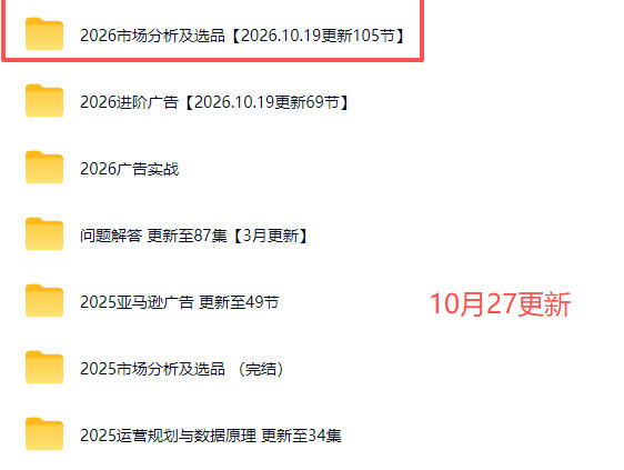 2026亚马逊视频教程，学习我们的商业模式，以及2026最新的选品及运营经验（更新1027）-好耶资源