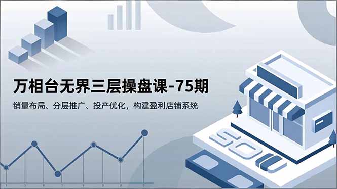 万相台无界三层操盘课-75期，销量布局、分层推广、投产优化，构建盈利店铺系统-好耶资源