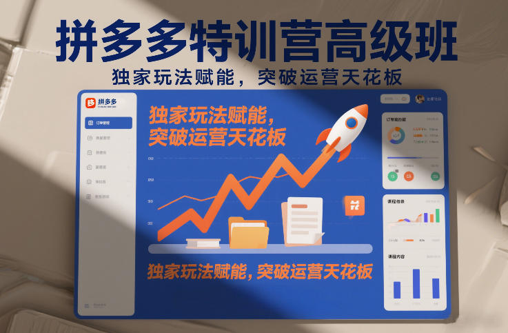 拼多多特训营高阶班,独家玩法赋能,突破运营天花板(更新26年3月)-好耶资源