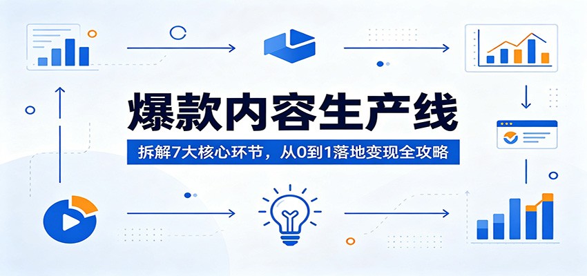 爆款内容生产线：拆解7大核心环节，从0到1落地变现全攻略-好耶资源
