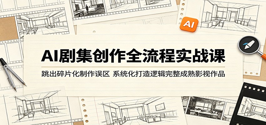 AI剧集创作全流程实战课：跳出碎片化制作误区，系统化打造逻辑完整成熟影视作品-好耶资源
