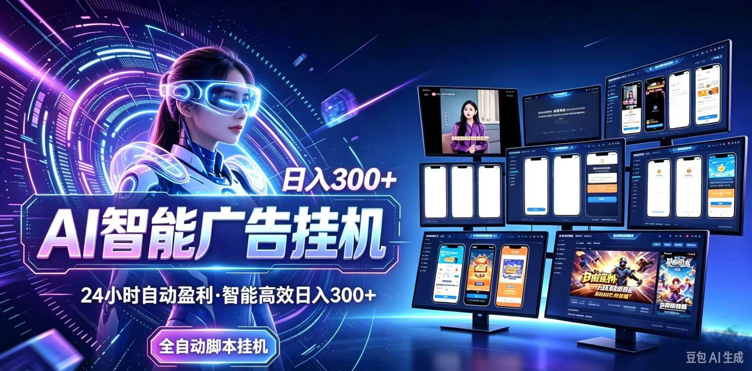 (21068期)24小时AI广告挂机|在家就能做的被动副业-好耶资源