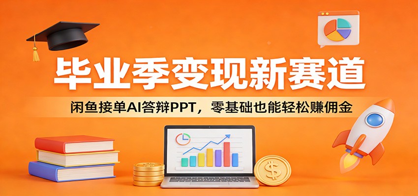 毕业季变现新赛道:闲鱼接单AI答辩PPT,零基础也能轻松赚佣金-好耶资源