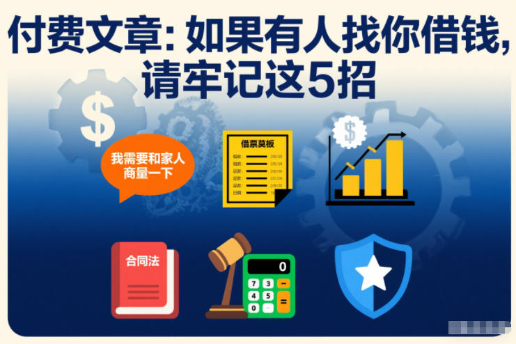 付费文章：如果有人找你借钱，请牢记这5招-好耶资源