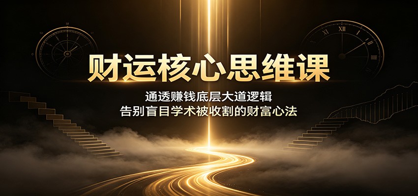 财运核心思维课:通透赚钱底层大道逻辑,告别盲目学术被收割的财富心法-好耶资源