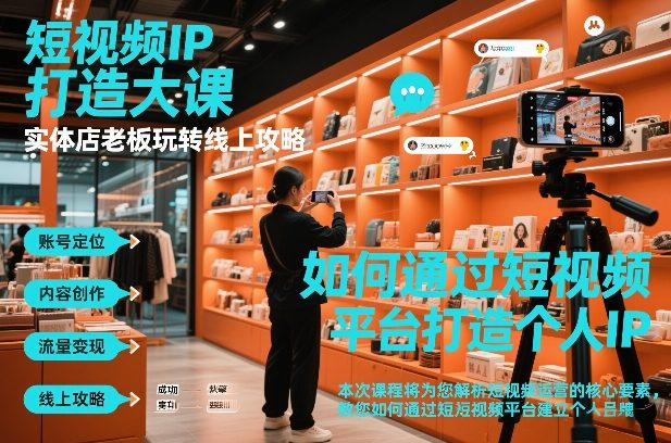 短视频ip打造大课，实体店老板玩转线上攻略-好耶资源