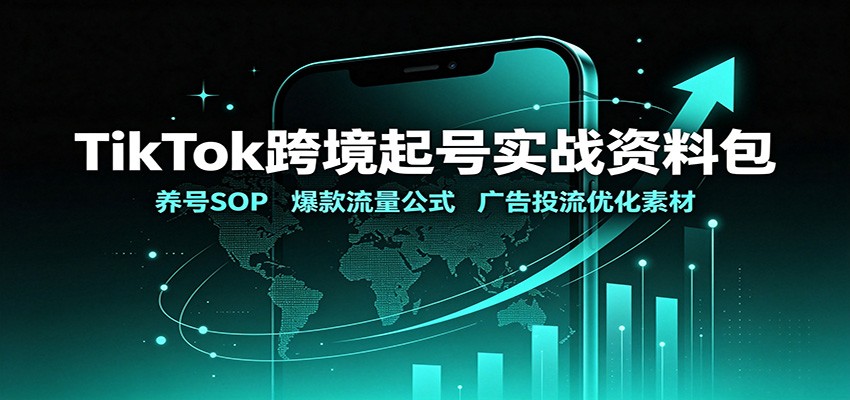 TikTok跨境起号实战资料包：养号SOP，爆款流量公式，广告投流优化素材-好耶资源