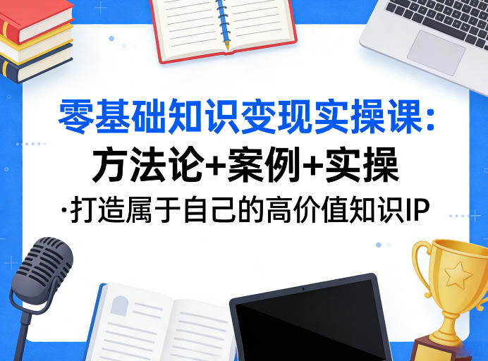 零基础知识变现实操课，方法论+案例+实操，打造属于自己的高价值知识IP-好耶资源