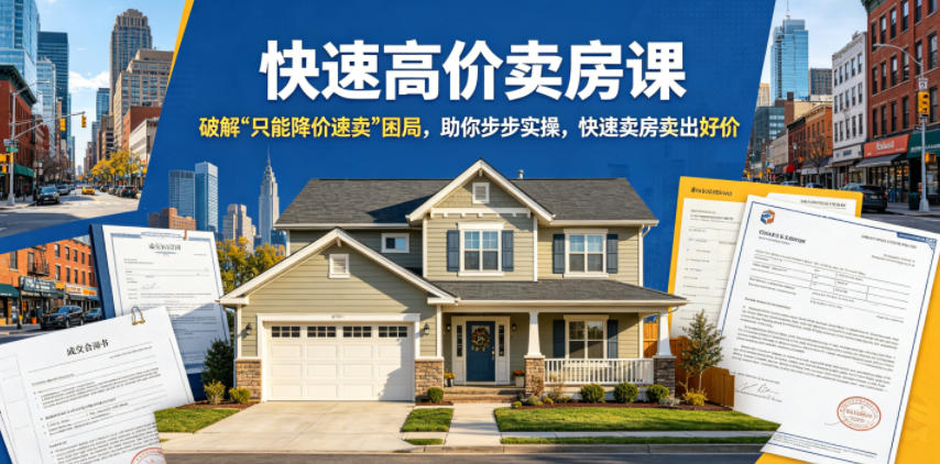 快速高价卖房课，破解“只能降价速卖”困局，助你步步实操，快速卖房卖出好价(更新2026)-好耶资源