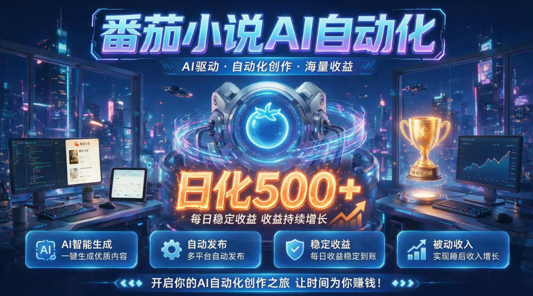 小白可做番茄AI,居家轻创业,每日稳赚500➕,普通人低门槛轻松线上增收【揭秘】-好耶资源