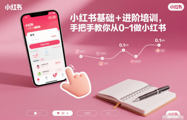 小红书基础+进阶培训，手把手教你从0-1做小红书-好耶资源