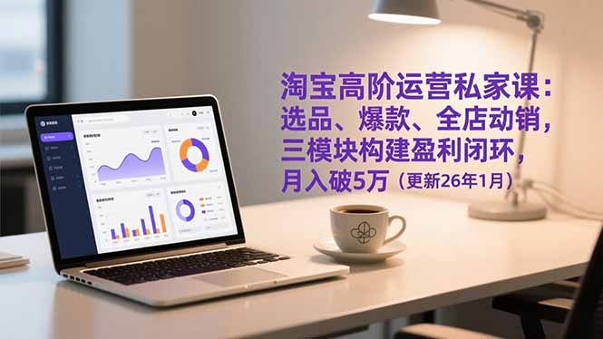 淘宝高阶运营私家课:选品、爆款、全店动销,三模块构建盈利闭环,月入破5万(更新26年1月-好耶资源