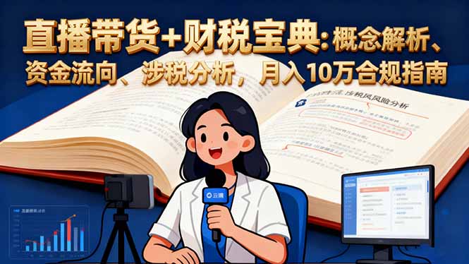 直播带货+财税宝典:概念解析、资金流向、涉税分析,月入10万合规指南-好耶资源