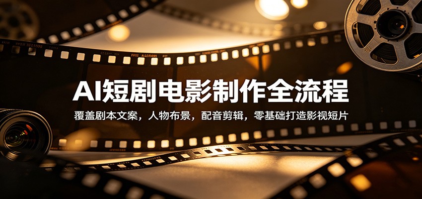 AI短剧电影制作全流程：覆盖剧本文案，人物布景，配音剪辑，零基础打造影视短片-好耶资源