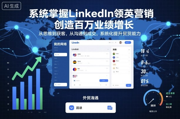 系统掌握LinkedIn领英营销，创造百万业绩增长，从思维到获客，从沟通到成交，系统化提升外贸能力-好耶资源