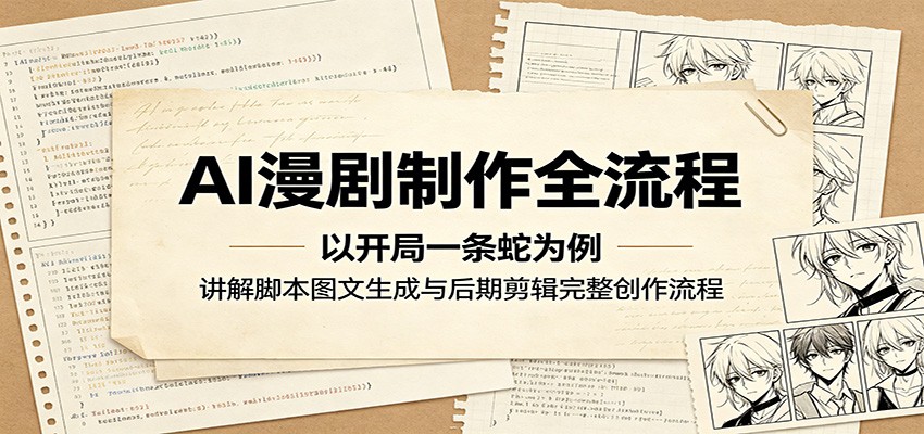 AI漫剧制作全流程：以开局一条蛇为例，讲解脚本图文生成与后期剪辑完整创作流程-好耶资源