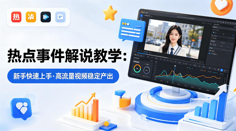 某大V的热点事件解说教学，新手也能快速上手，稳定产出高流量解说视频-好耶资源