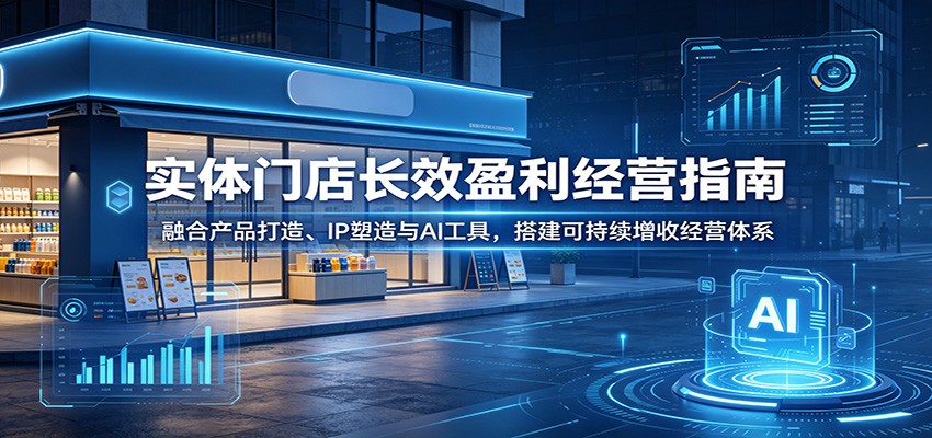 实体门店长效盈利经营指南：融合产品打造、IP塑造与AI工具，搭建可持续增收经营体系-好耶资源