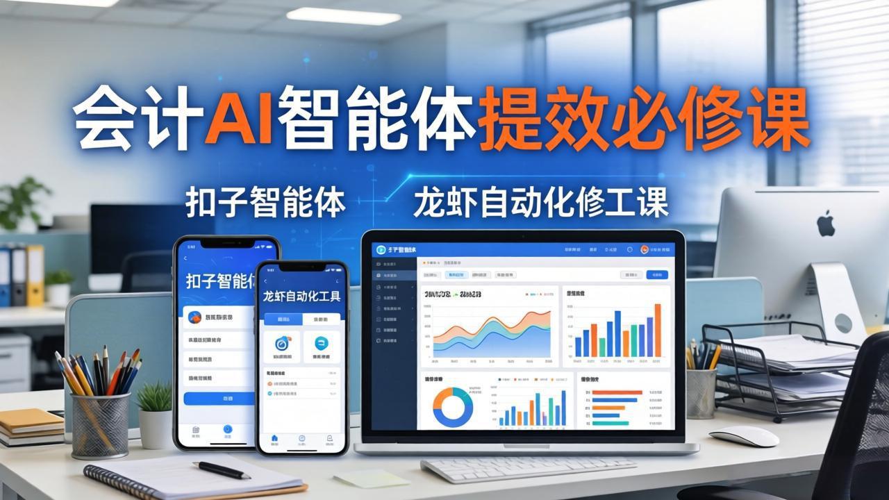 财务会计AI智能体提效必修课：扣子智能体+龙虾自动化+报表分析，一站式提升财务工作效率-好耶资源