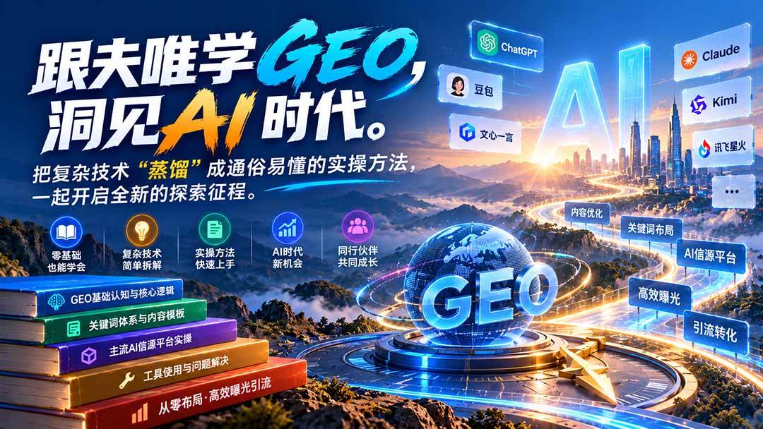 （21257期）跟夫唯学GEO-更新1030，洞见AI时代。把复杂技术 “蒸馏” 成通俗易懂的实操方法，一起开启全新的探索征程-好耶资源