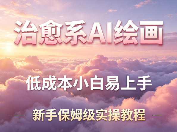 治愈系AI绘画提示词项目，低成本小白易上手，每天10分钟，新手保姆级实操教程-好耶资源