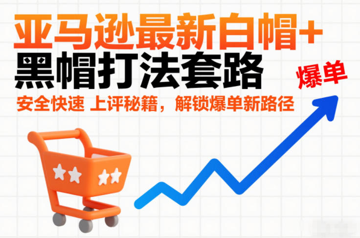 亚马逊最新白帽+黑帽打法套路,安全快速上评秘籍,解锁爆单新路径-好耶资源